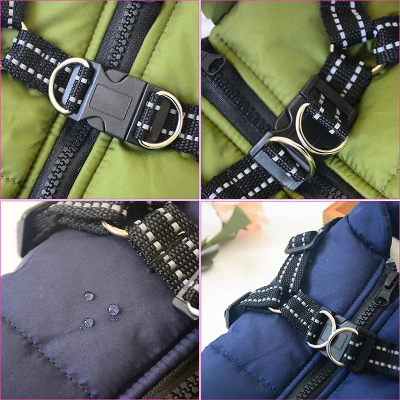 Waterproof Dog Coat with Harness